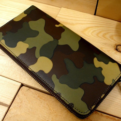 Real leather wallet/Print Leather/Camouflage pattern 第1張的照片