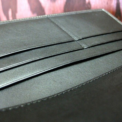 Real leather wallet for bill/Kip leather/Black 第5張的照片