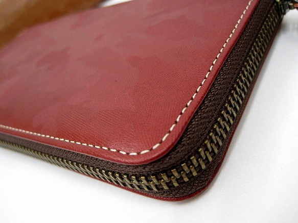 Real leather wallet/Embossing Steer Hide/Camouflage pattern 第2張的照片