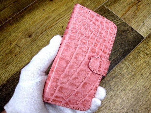 訂製 Real leather iPhone6s,6s+,SE case/Embossing Croco Pattern 第1張的照片