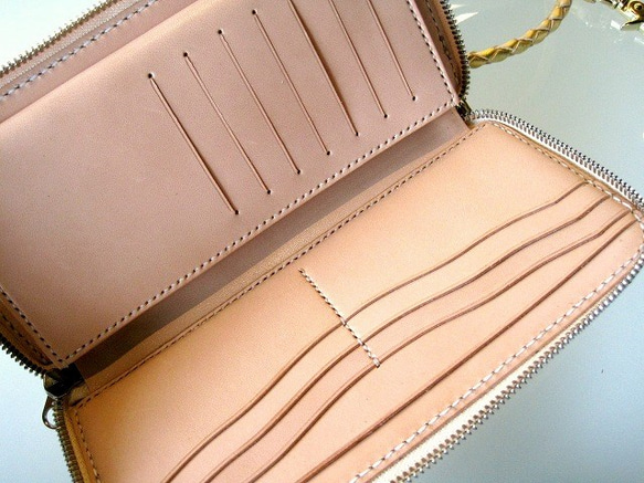 訂製 Real leather wallet/gold 24carats fine coated/Carving 第3張的照片