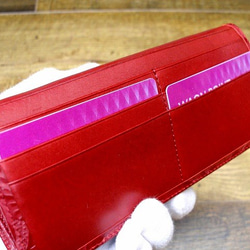 Real leather wallet/Embossing Steer leather/Rose pattern 第4張的照片