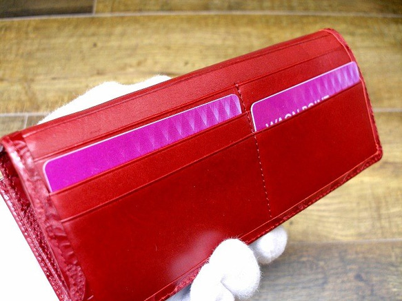 Real leather wallet/Embossing Steer leather/Rose pattern 第4張的照片