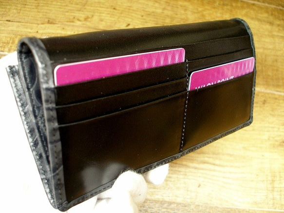 Real leather wallet/Embossing Steer leather/Rose pattern 第4張的照片