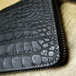 Real leather wallet/Embossing Goat leather/Crocodile pattern 第2張的照片