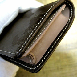 Real leather card case/Embossing Steer Hide/Camouflage patte 第3張的照片