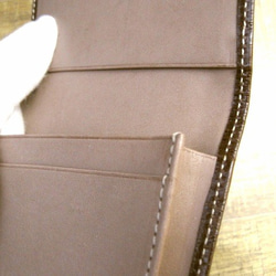 Real leather card case/Oil Pull-up finish Kip leather 第5張的照片