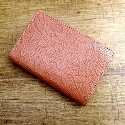 Real Goat leather card case/Embossing/Geometric pattern 第1張的照片