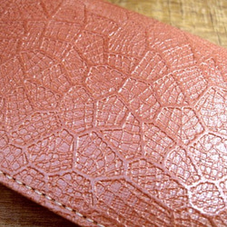 Real Goat leather card case/Embossing/Geometric pattern 第4張的照片
