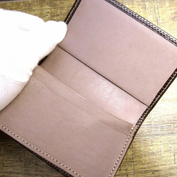 Real Goat leather card case/Embossing/Geometric pattern 第2張的照片