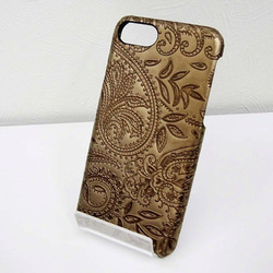 訂製 Real leather iPhone6s,6s+,SE case/Embossing Paisley 第1張的照片