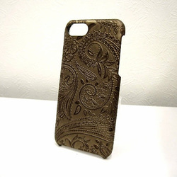 訂製 Real leather iPhone6s,6s+,SE case/Embossing Paisley 第8張的照片