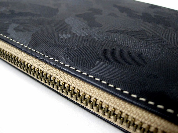 Real leather wallet/Embossing Steer Hide/Camouflage pattern 第5張的照片