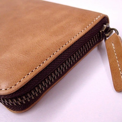 Real leather wallet/Steer leather/sand beige 第2張的照片