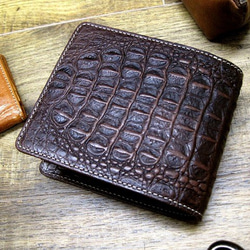 Real leather wallet/Embossing Cow leather/Crocodile pattern 第1張的照片