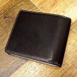 Real leather wallet/Goat Leather/Dark Gray 第1張的照片