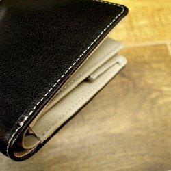 Real leather wallet/Goat Leather/Dark Gray 第8張的照片