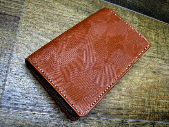 Real leather card case/Embossing Steer Hide/Camouflage 第1張的照片