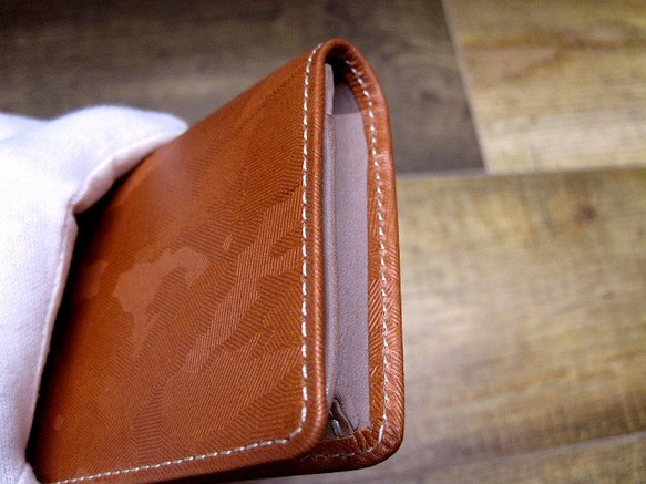 Real leather card case/Embossing Steer Hide/Camouflage 第3張的照片