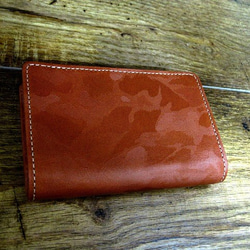 Real leather card case/Embossing Steer Hide/Camouflage 第5張的照片