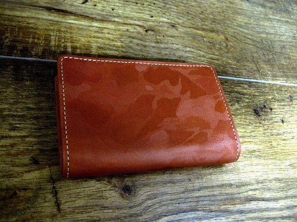 Real leather card case/Embossing Steer Hide/Camouflage 第5張的照片