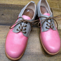 【受注生産】本格派の本革靴 外羽短靴 モモイロインコ 1枚目の画像