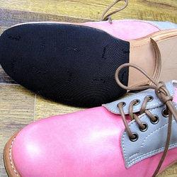 【受注生産】本格派の本革靴 外羽短靴 モモイロインコ 3枚目の画像
