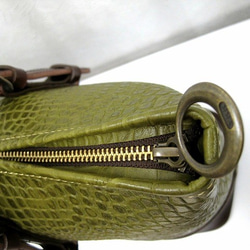 Real leather bag/Embossing leather/Crocodile pattern 第6張的照片
