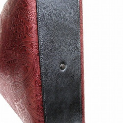 Real leather bag/Embossing leather/Paisley pattern 第5張的照片