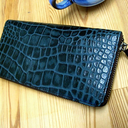 Real leather wallet/Embossing Goat leather/Crocodile pattern 第1張的照片