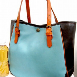 Real leather bag/Cow leather/Marine Blue 第2張的照片