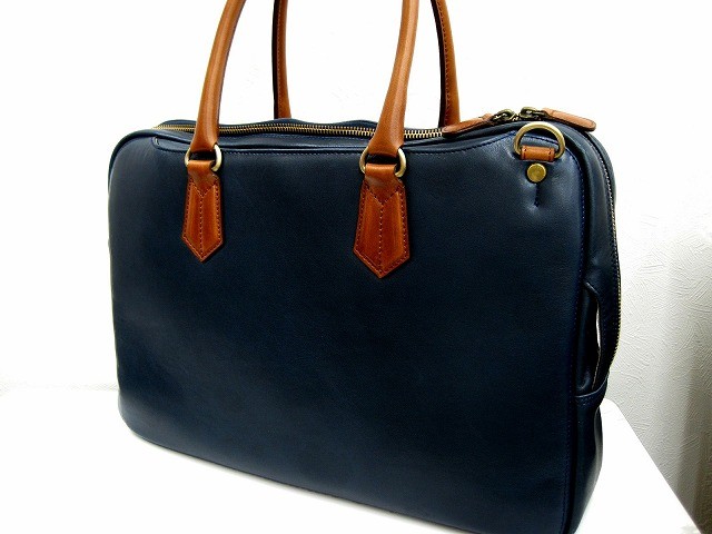【カラーオーダー対応】本革ビジネスバッグ ディープネイビー２【受注生産】