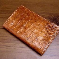 Real Goat leather card case/Embossing/Crocodile pattern 第1張的照片