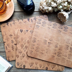 Real leather mouse pad/Flower pattern 第7張的照片