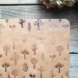 Real leather mouse pad/Nuts and Trees pattern 第5張的照片