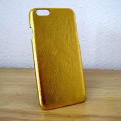 訂製 Real leather iPhone6s,6s+,SE case/Gold 24carats fine 第1張的照片