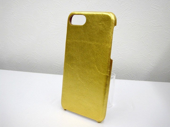 訂製 Real leather iPhone6s,6s+,SE case/Gold 24carats fine 第5張的照片