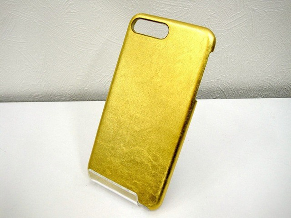 訂製 Real leather iPhone6s,6s+,SE case/Gold 24carats fine 第6張的照片