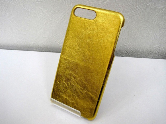 訂製 Real leather iPhone6s,6s+,SE case/Gold 24carats fine 第7張的照片