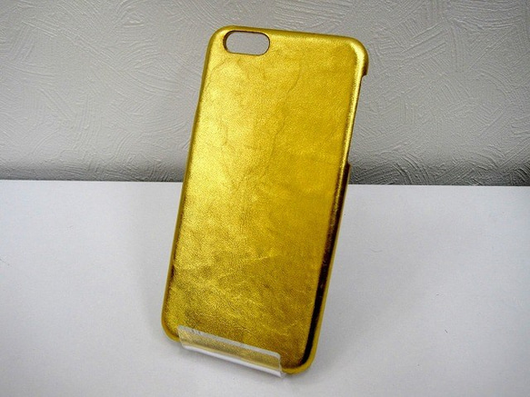 訂製 Real leather iPhone6s,6s+,SE case/Gold 24carats fine 第8張的照片