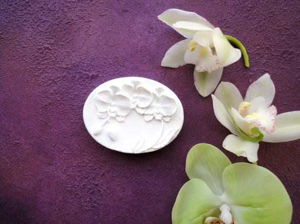 アロマストーン ■ 胡蝶蘭　オーバル　ヨコ型 ■6種類から香りが選べる 7枚目の画像