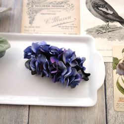ミニ紫陽花のバナナクリップ ■ Chuchu シリーズ ■ No.5 ブルー 5枚目の画像