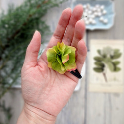 スリーピン ■ 濃密に花開く　紫陽花 ■ #125　グリーンレッド 6枚目の画像