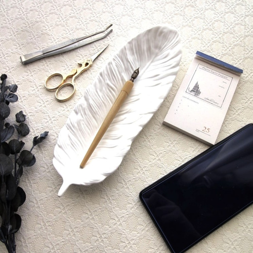 アロマストーン羽トレーホワイト