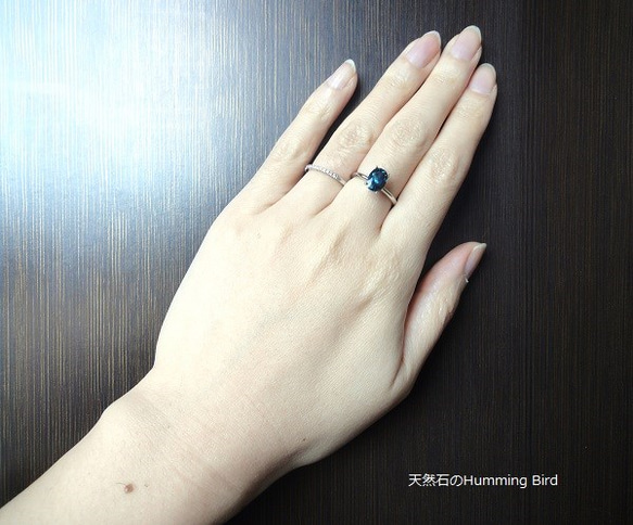 【受注生産】天然石の指輪■ロンドンブルートパーズ 5枚目の画像