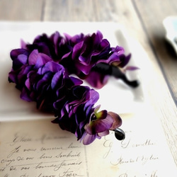 バナナクリップ ■ 紫陽花の花びら ■ パープル 1枚目の画像
