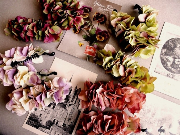 バナナクリップ ■ 紫陽花の花びら ■ クリームモーブ 10枚目の画像