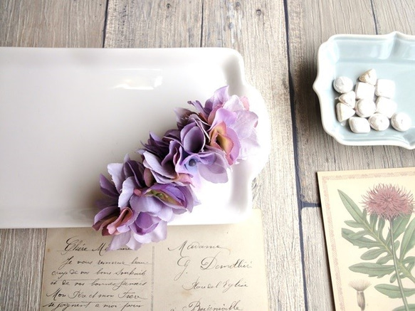 バレッタ ■ 紫陽花の花びら ■ ラベンダー 3枚目の画像