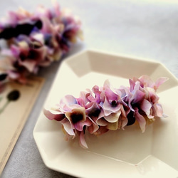 2100円バレッタ L サイズ プリザーブド あじさい 2100円バレッタ L サイズ プリザーブド あじさい ジュエルフラワー