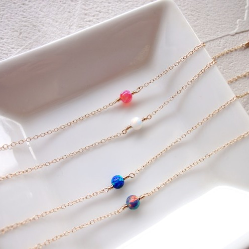 京都オパールx水晶ブレスレット｜天然石・パワーストーンを使用